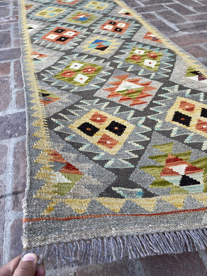 Handmade Flat Weave  Kilim Hallway Runner Rug |310 CM x 80 CM KA#32
