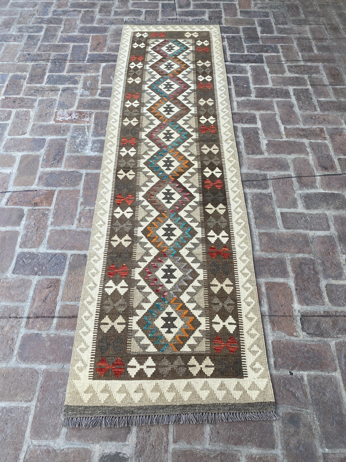 Handmade Flat Weave  Kilim Hallway Runner Rug |295 CM x 82 CM KA#30