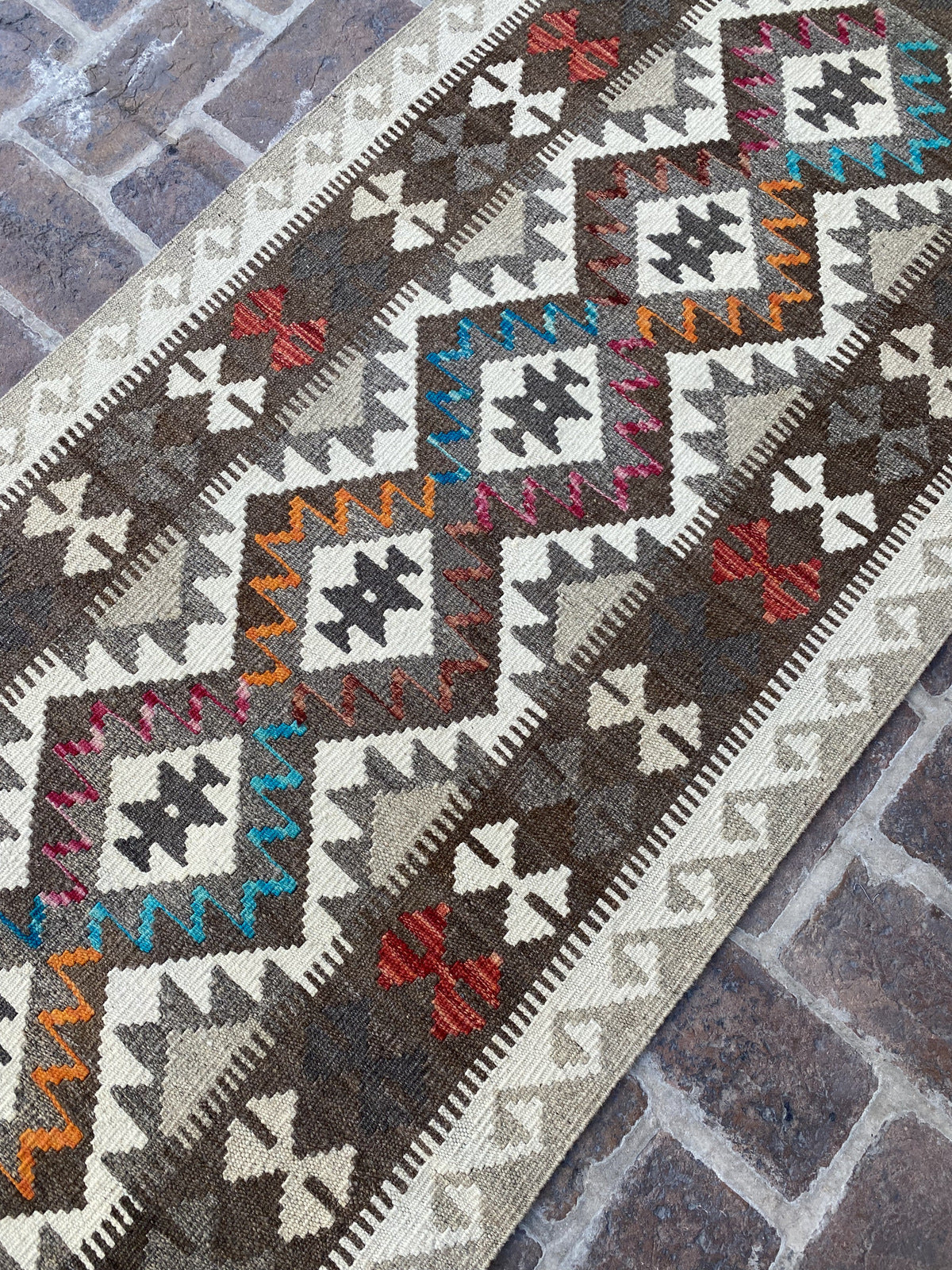Handmade Flat Weave  Kilim Hallway Runner Rug |295 CM x 82 CM KA#30