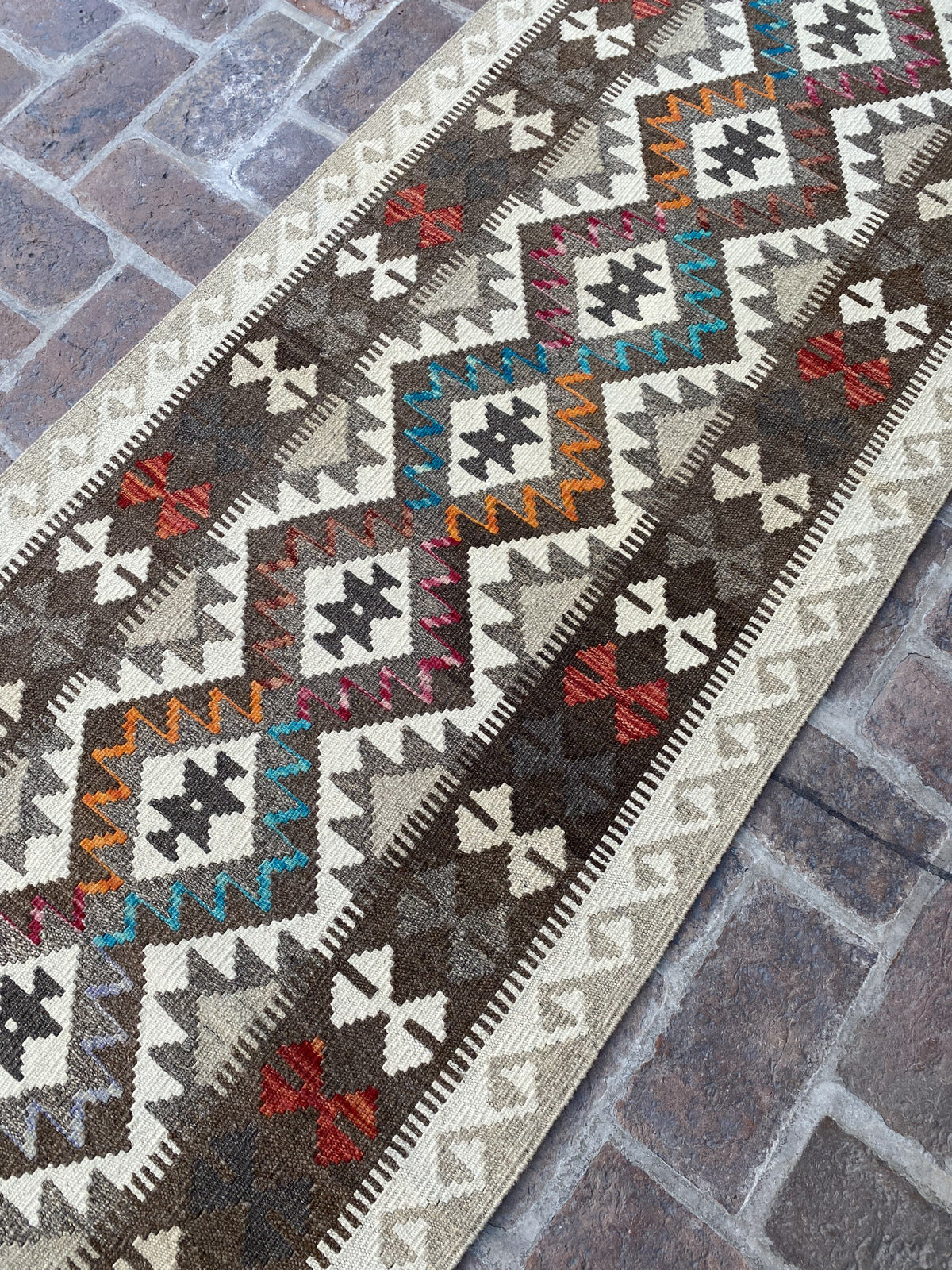 Handmade Flat Weave  Kilim Hallway Runner Rug |295 CM x 82 CM KA#30