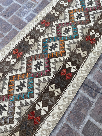 Handmade Flat Weave  Kilim Hallway Runner Rug |295 CM x 82 CM KA#30