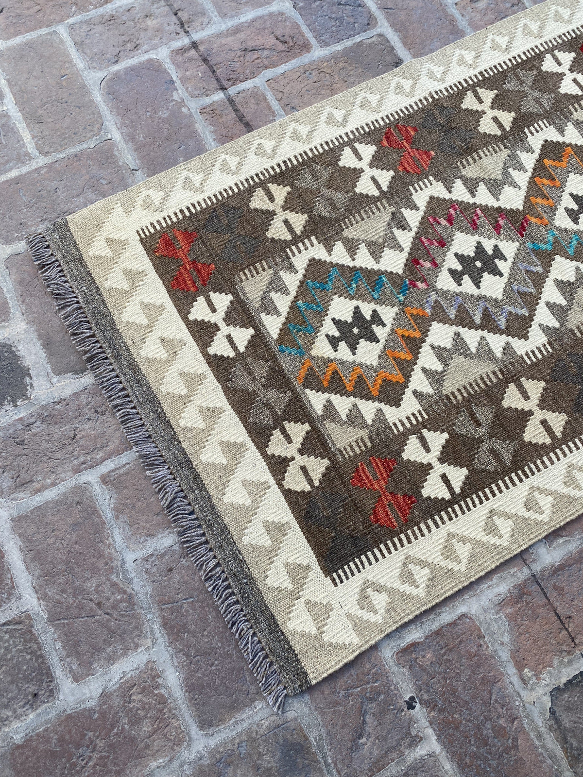 Handmade Flat Weave  Kilim Hallway Runner Rug |295 CM x 82 CM KA#30
