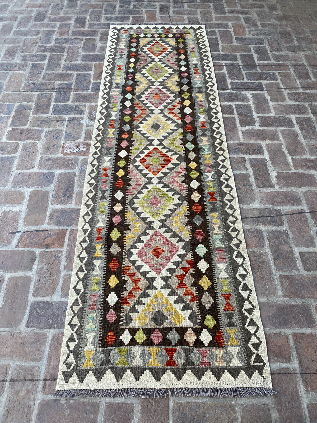 Handmade Flat Weave  Kilim Hallway Runner Rug |306 CM x 91 CM KA#23