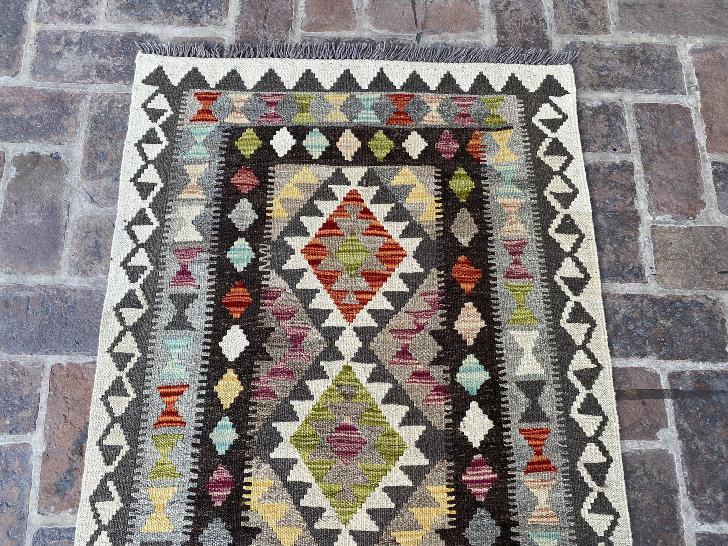 Handmade Flat Weave  Kilim Hallway Runner Rug |306 CM x 91 CM KA#23
