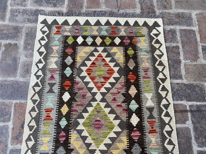 Handmade Flat Weave  Kilim Hallway Runner Rug |306 CM x 91 CM KA#23