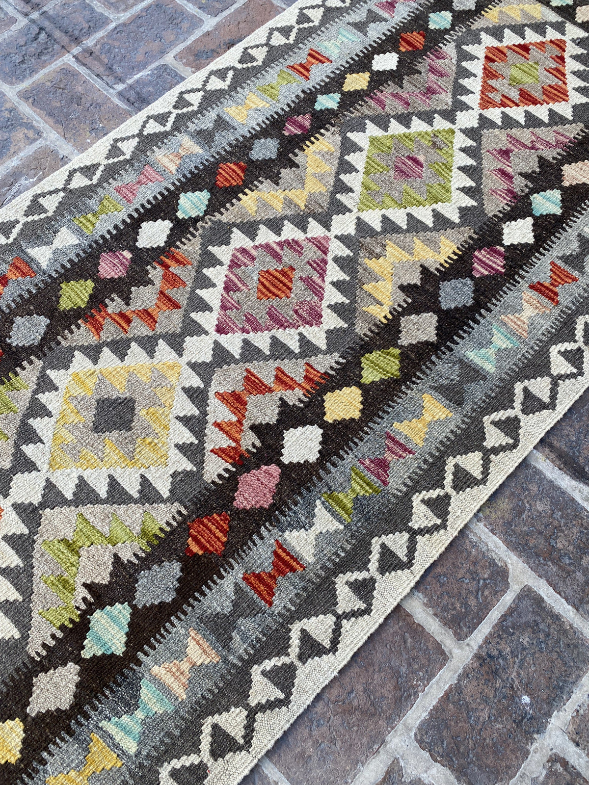 Handmade Flat Weave  Kilim Hallway Runner Rug |306 CM x 91 CM KA#23