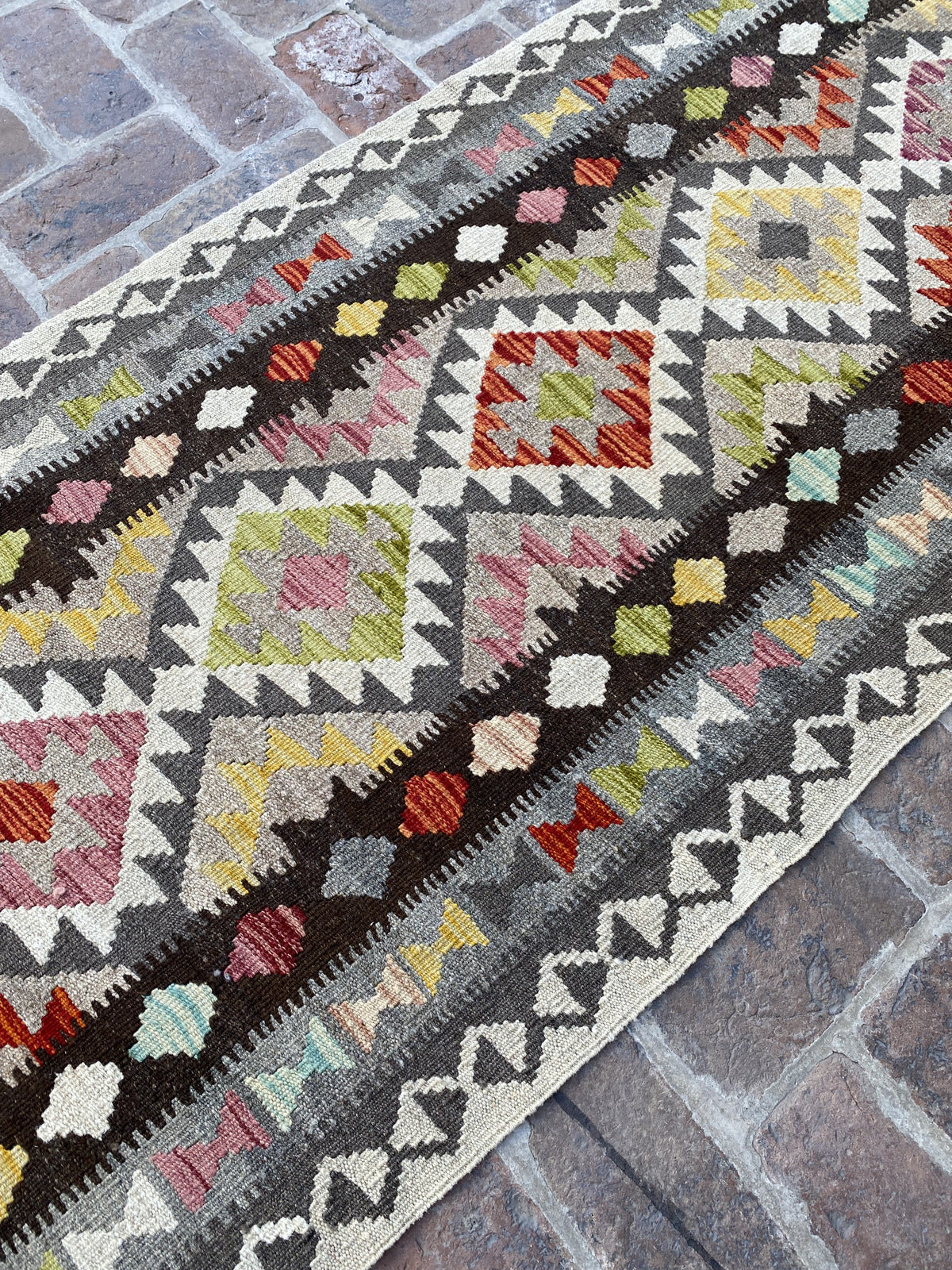 Handmade Flat Weave  Kilim Hallway Runner Rug |306 CM x 91 CM KA#23