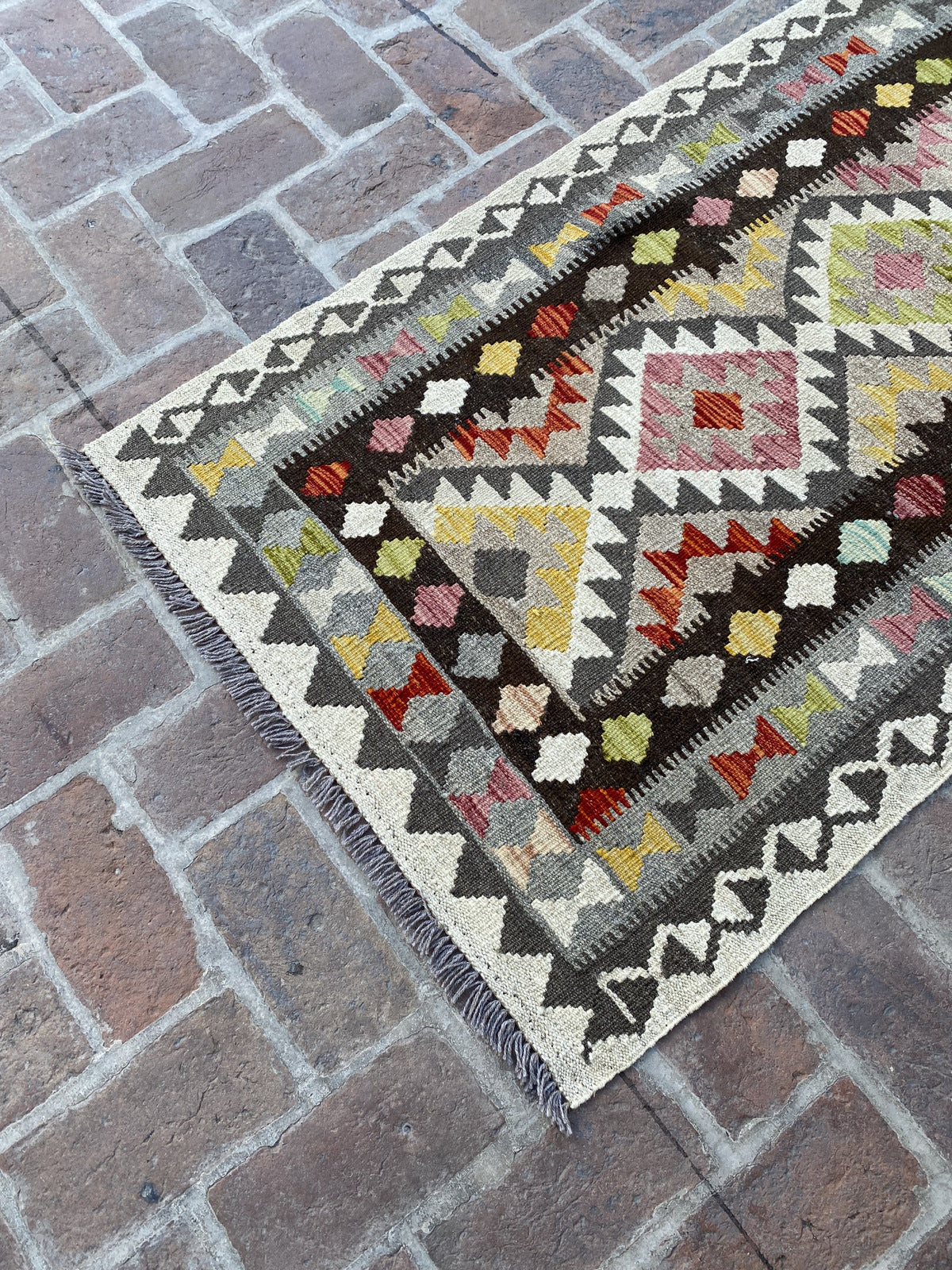 Handmade Flat Weave  Kilim Hallway Runner Rug |306 CM x 91 CM KA#23