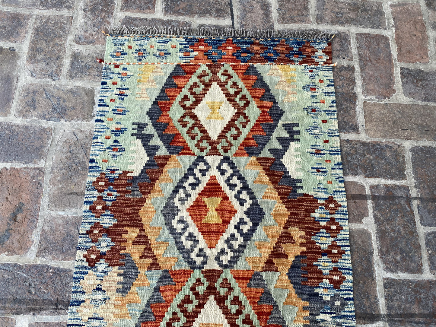 Handmade Flat Weave  Kilim Hallway Runner Rug| 292CM x 77CM KA#20