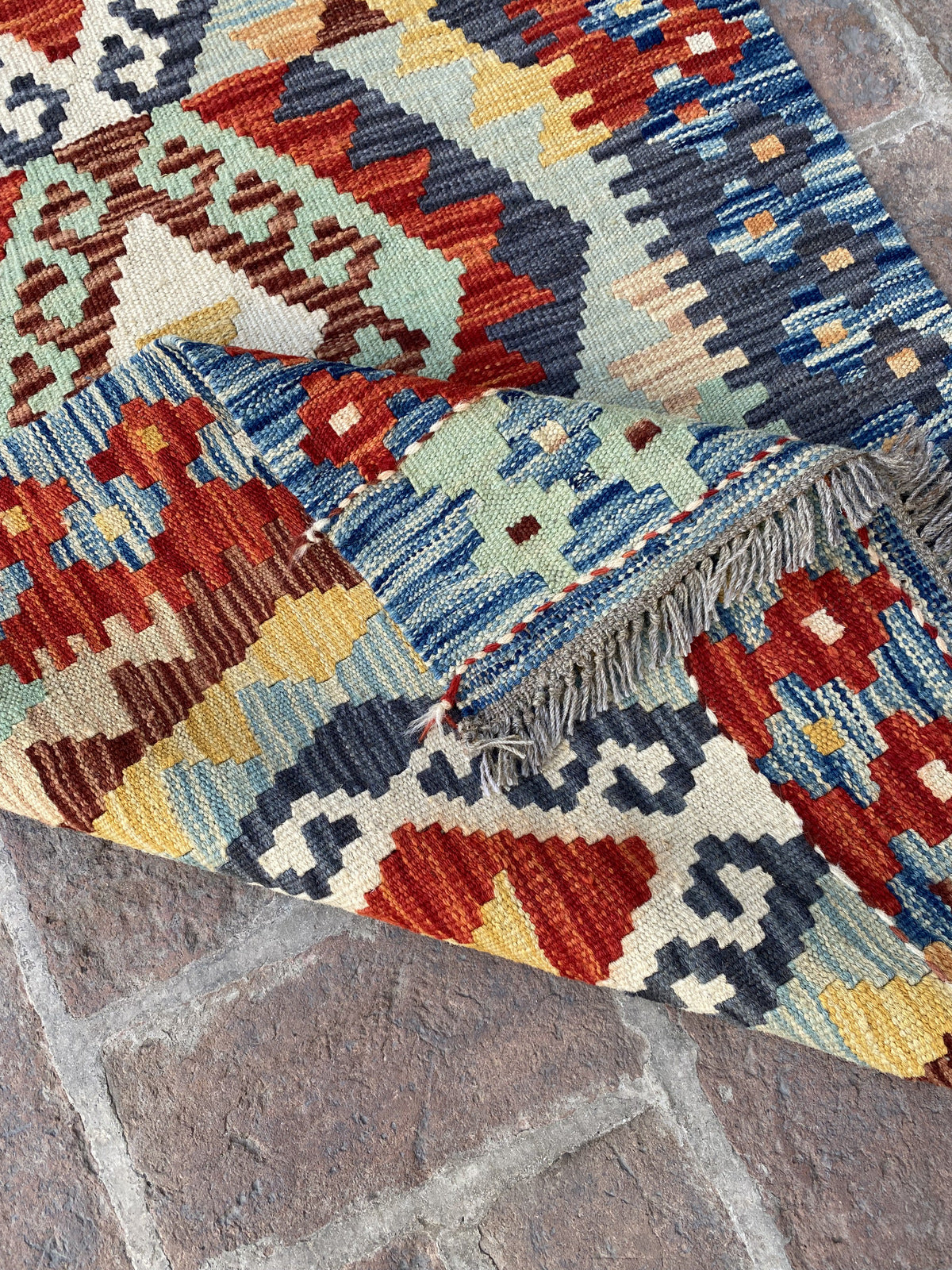 Handmade Flat Weave  Kilim Hallway Runner Rug| 292CM x 77CM KA#20