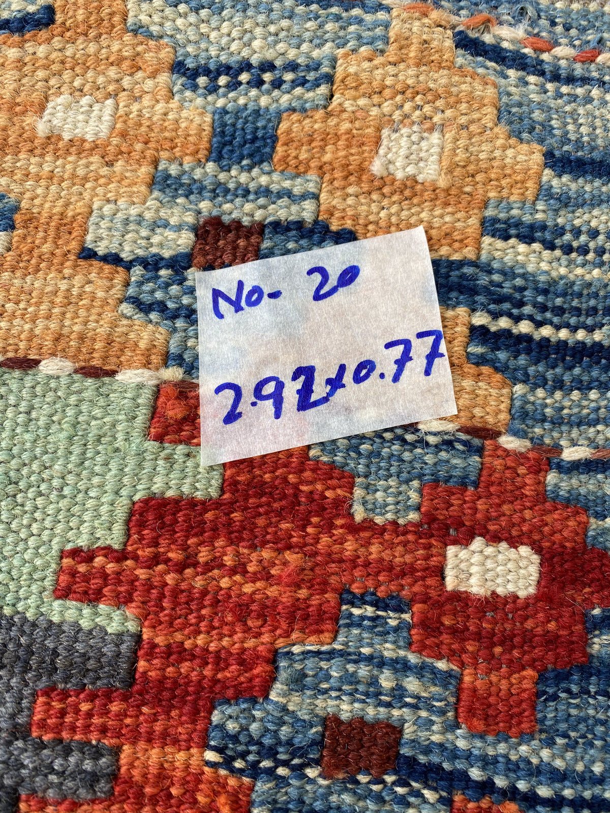 Handmade Flat Weave  Kilim Hallway Runner Rug| 292CM x 77CM KA#20