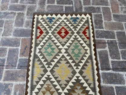 Handmade Flat Weave  Kilim Hallway Runner Rug| 315CM x 82CM KA#17