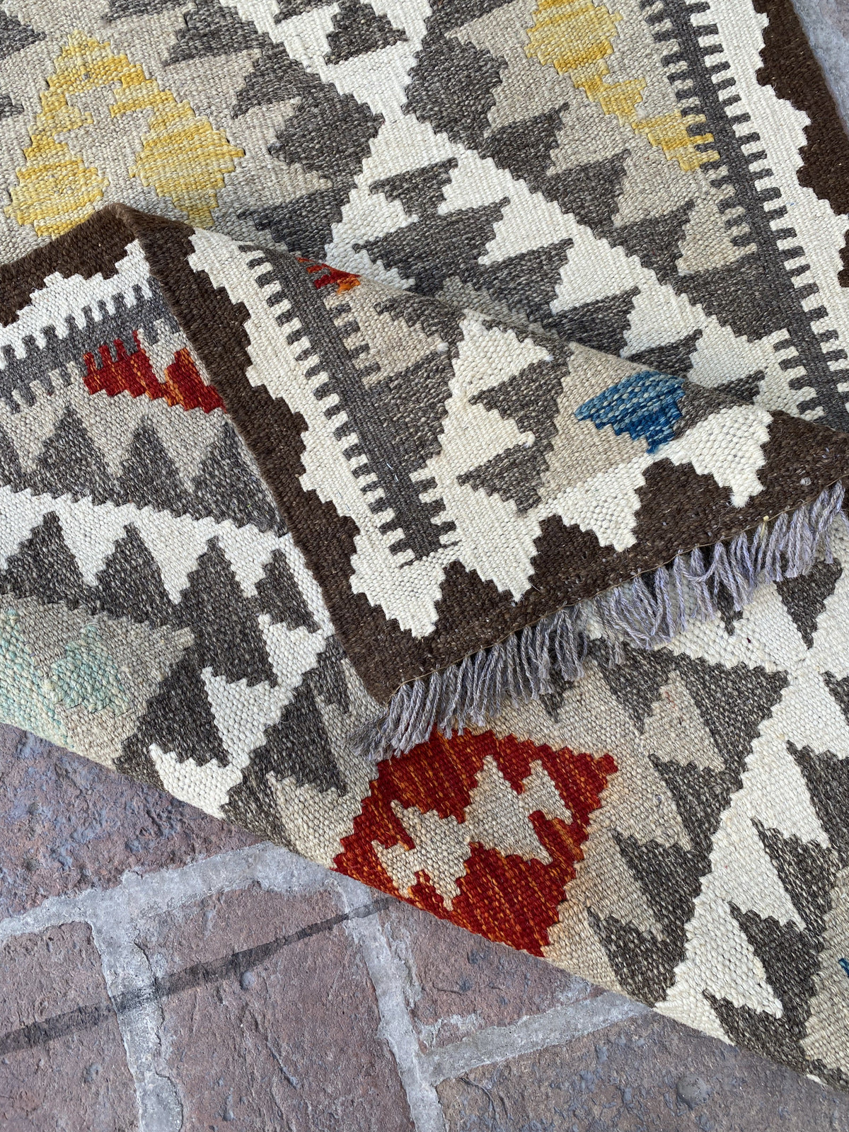 Handmade Flat Weave  Kilim Hallway Runner Rug| 315CM x 82CM KA#17