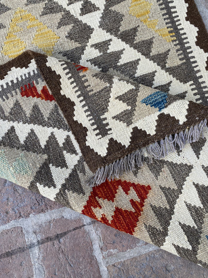Handmade Flat Weave  Kilim Hallway Runner Rug| 315CM x 82CM KA#17