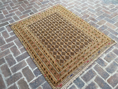Hand Woven Meshwani Rugs | 181 CM x 152 CM KA#317