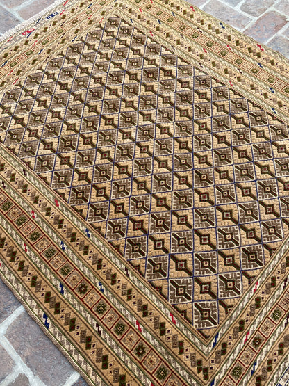 Hand Woven Meshwani Rugs | 181 CM x 152 CM KA#317