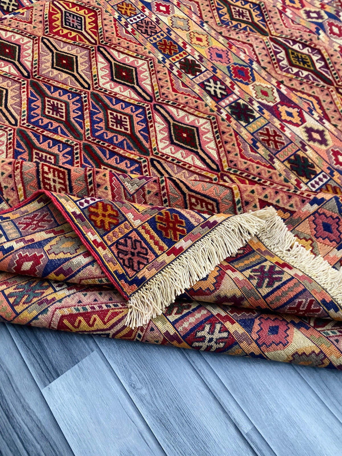 Handmade Afghan Fine Quality Meshwani Rug 190 CM x 150 CM ( SK #1373 )