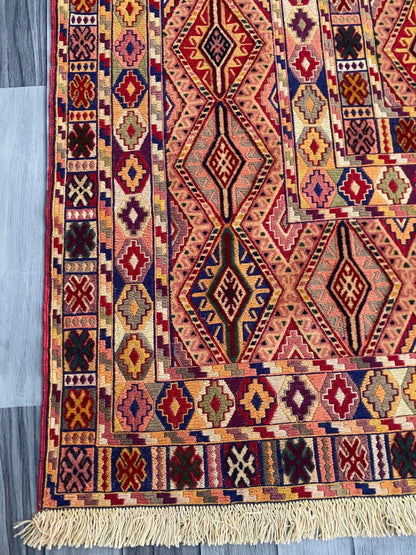 Handmade Afghan Fine Quality Meshwani Rug 190 CM x 150 CM ( SK #1373 )
