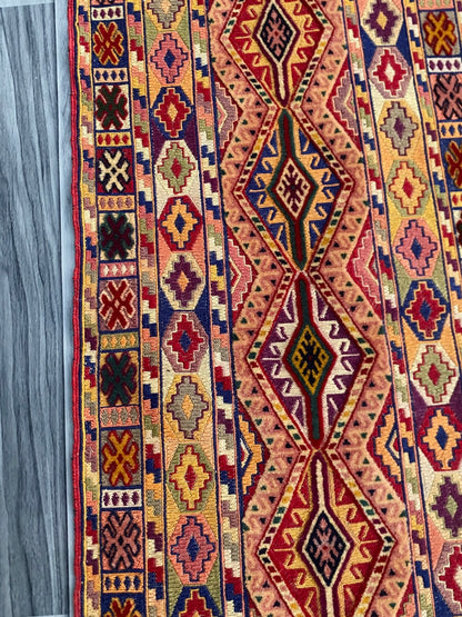 Handmade Afghan Fine Quality Meshwani Rug 190 CM x 150 CM ( SK #1373 )