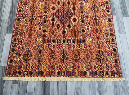 Handmade Afghan Fine Quality Meshwani Rug 190 CM x 150 CM ( SK #1373 )