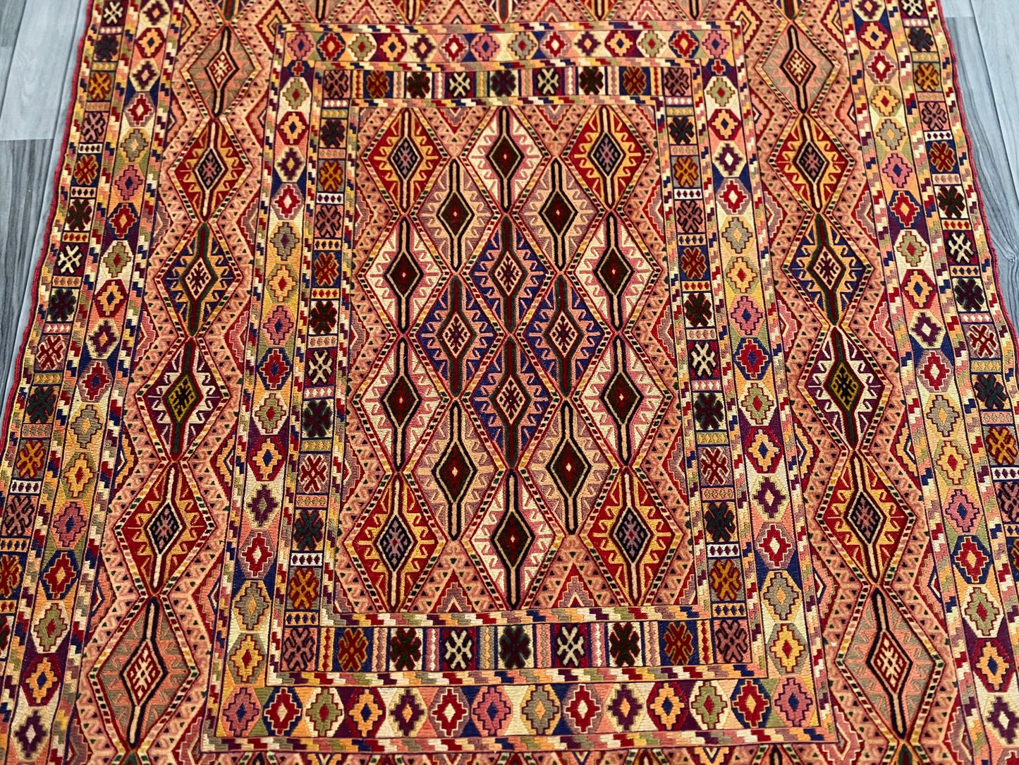 Handmade Afghan Fine Quality Meshwani Rug 190 CM x 150 CM ( SK #1373 )