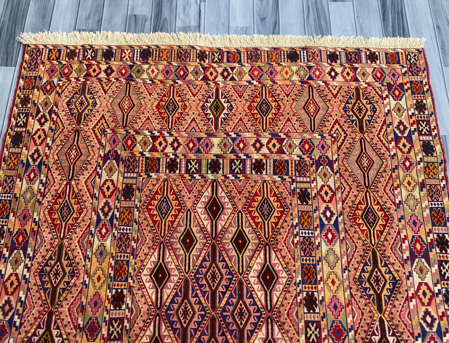Handmade Afghan Fine Quality Meshwani Rug 190 CM x 150 CM ( SK #1373 )