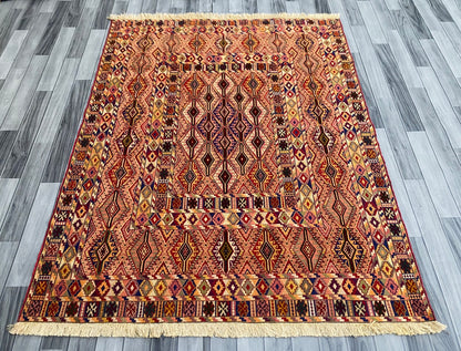 Handmade Afghan Fine Quality Meshwani Rug 190 CM x 150 CM ( SK #1373 )
