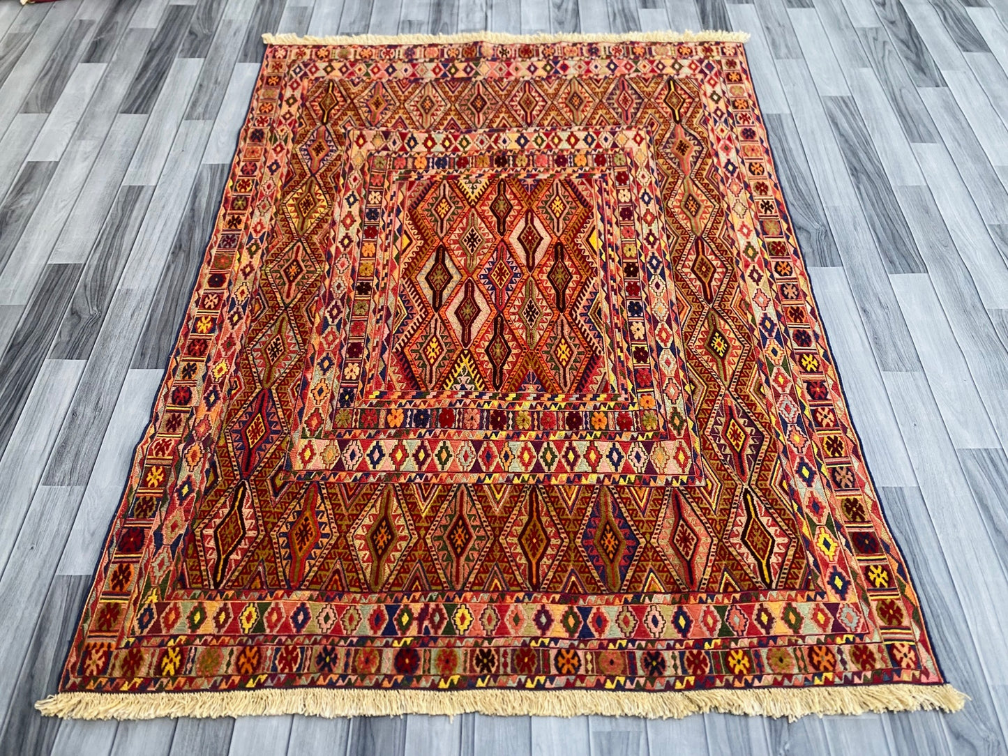 Handmade Fine Quality Meshwani Rug 196 CM x 150 CM SK#1372