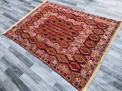 Handmade Fine Quality Meshwani Rug 197 CM x 145 CM ( SK#1371 )