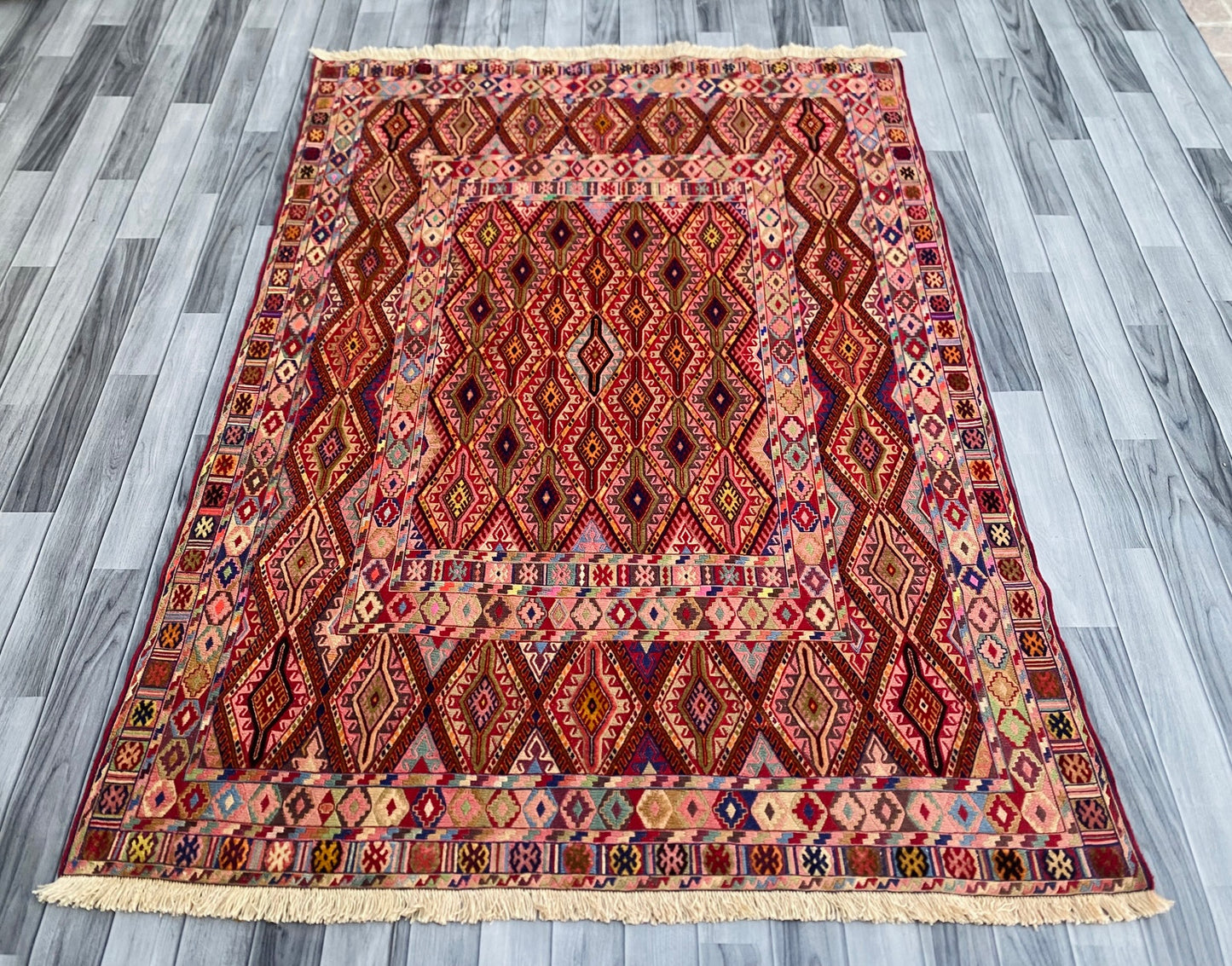 Handmade Fine Quality Meshwani Rug 197 CM x 145 CM ( SK#1371 )