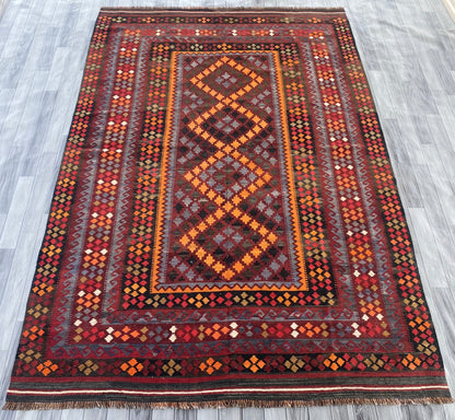 Handmade Afghan Traditional Old Kilim Rug 292 CM x  200 CM ( SS# 122 )