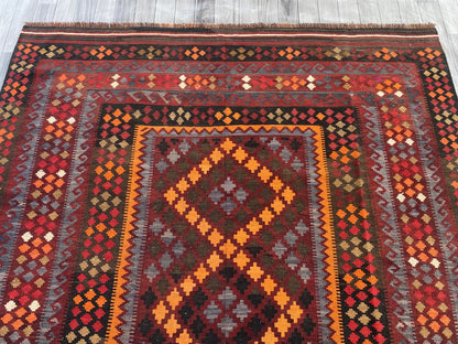 Handmade Afghan Traditional Old Kilim Rug 292 CM x  200 CM ( SS# 122 )