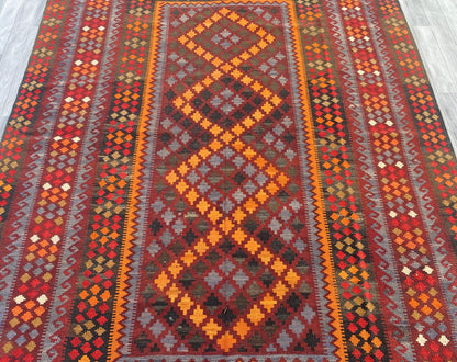 Handmade Afghan Traditional Old Kilim Rug 292 CM x  200 CM ( SS# 122 )