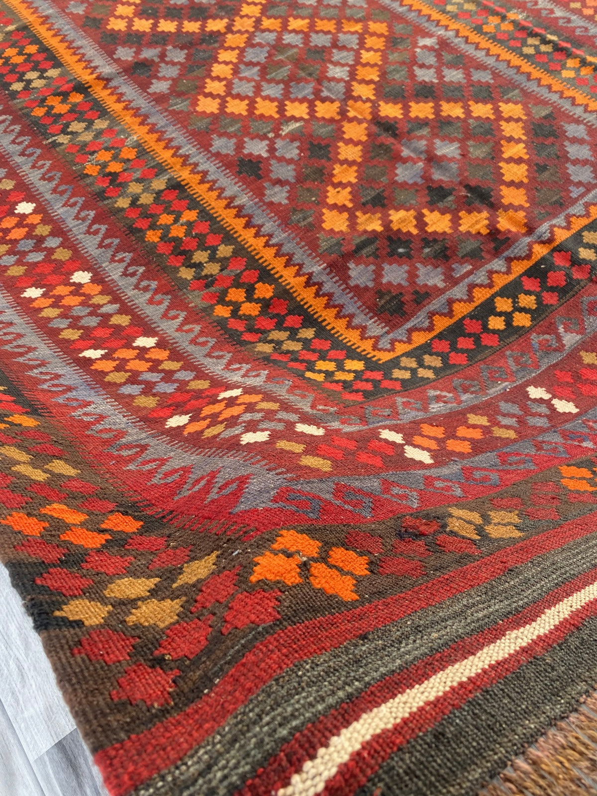 Handmade Afghan Traditional Old Kilim Rug 292 CM x  200 CM ( SS# 122 )