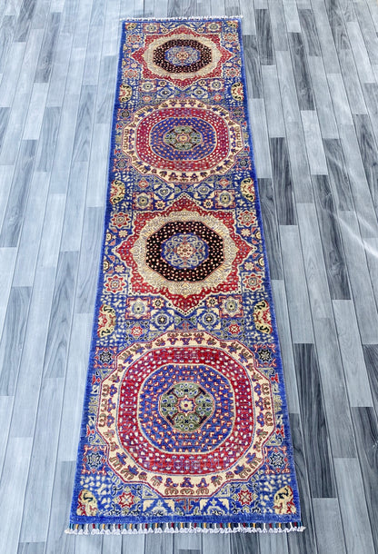 Handmade Afghan Chobi Hallway Runner Rug 296 CM x 78 CM ( SS#33 )