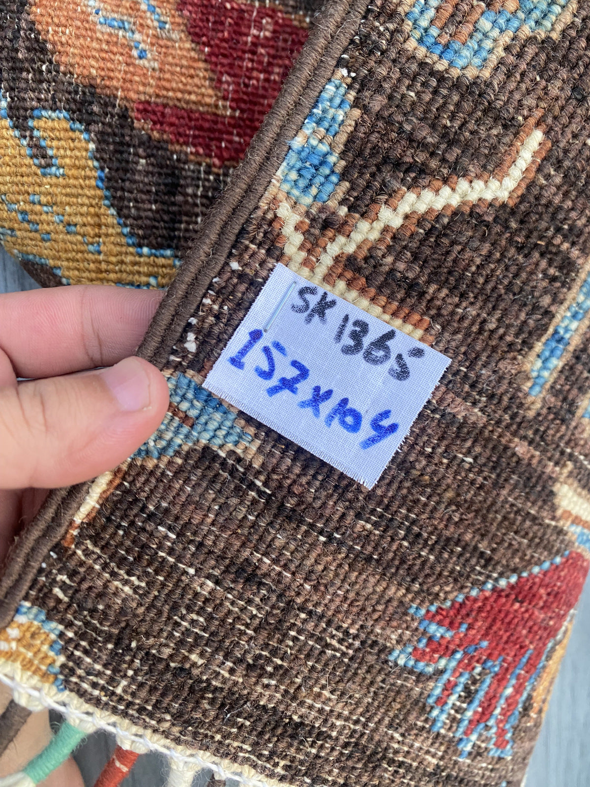 Handmade Chobi Pictorial Wool Rug 157 CM x 104 CM  SK#1365