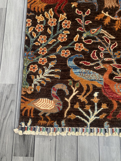 Handmade Chobi Pictorial Wool Rug 157 CM x 104 CM ( SK#1365 )