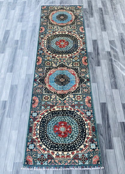 Handmade Afghan Chobi Hallway Runner Rug 300 CM x 85 CM ( SS#34 )