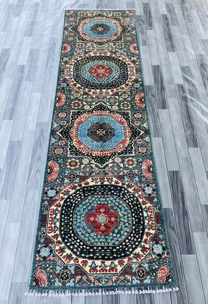 Handmade Afghan Chobi Hallway Runner Rug 300 CM x 85 CM ( SS#34 )
