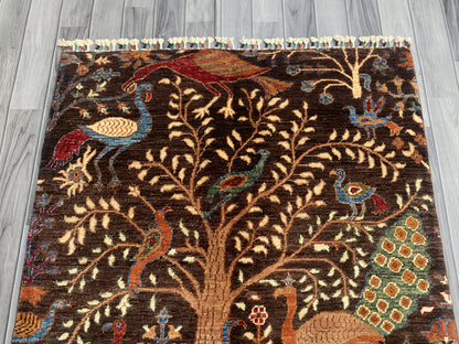 Handmade Chobi Pictorial Wool Rug 157 CM x 104 CM ( SK#1365 )
