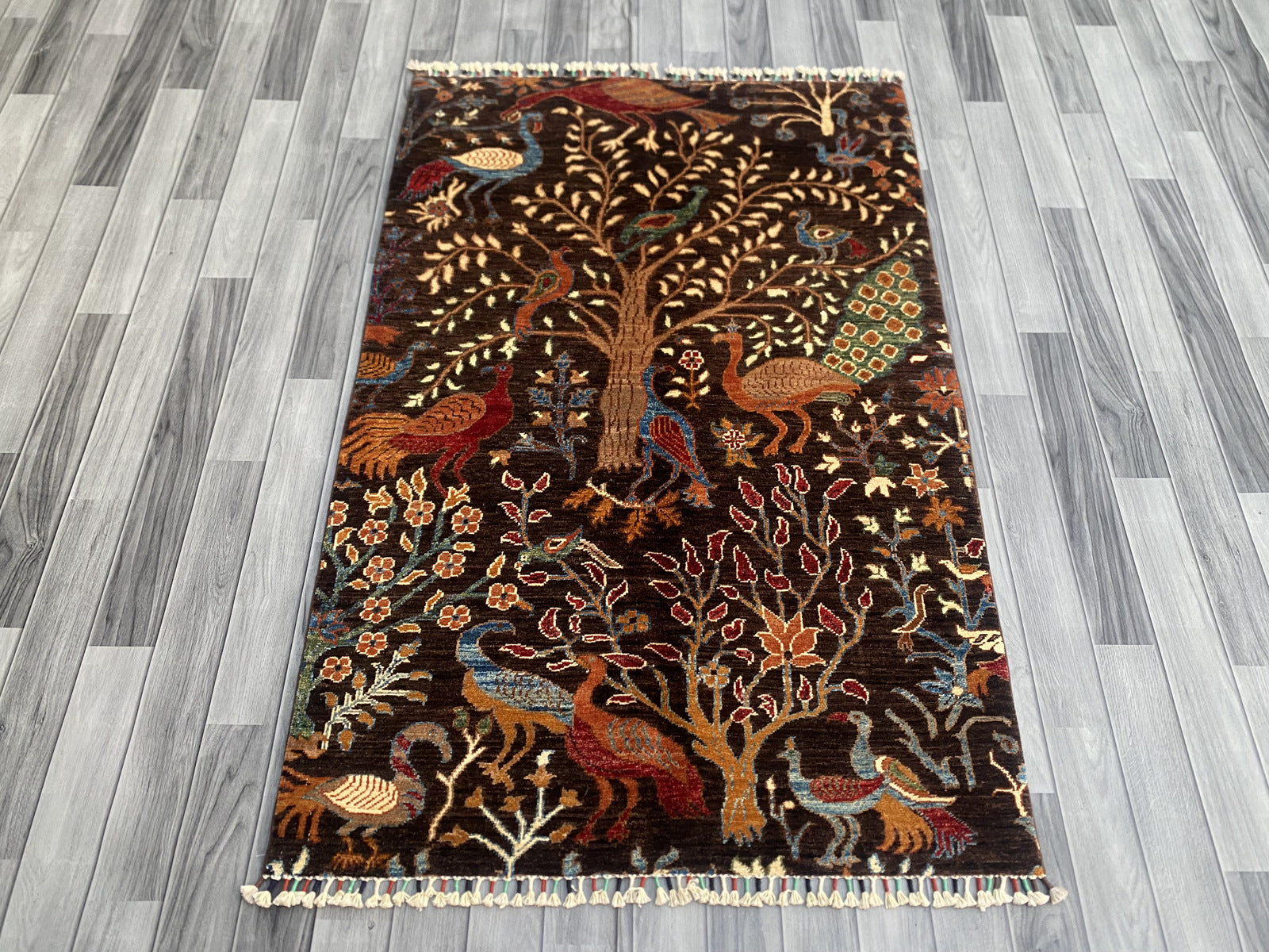 Handmade Chobi Pictorial Wool Rug 157 CM x 104 CM  SK#1365