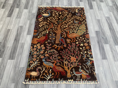 Handmade Chobi Pictorial Wool Rug 157 CM x 104 CM ( SK#1365 )
