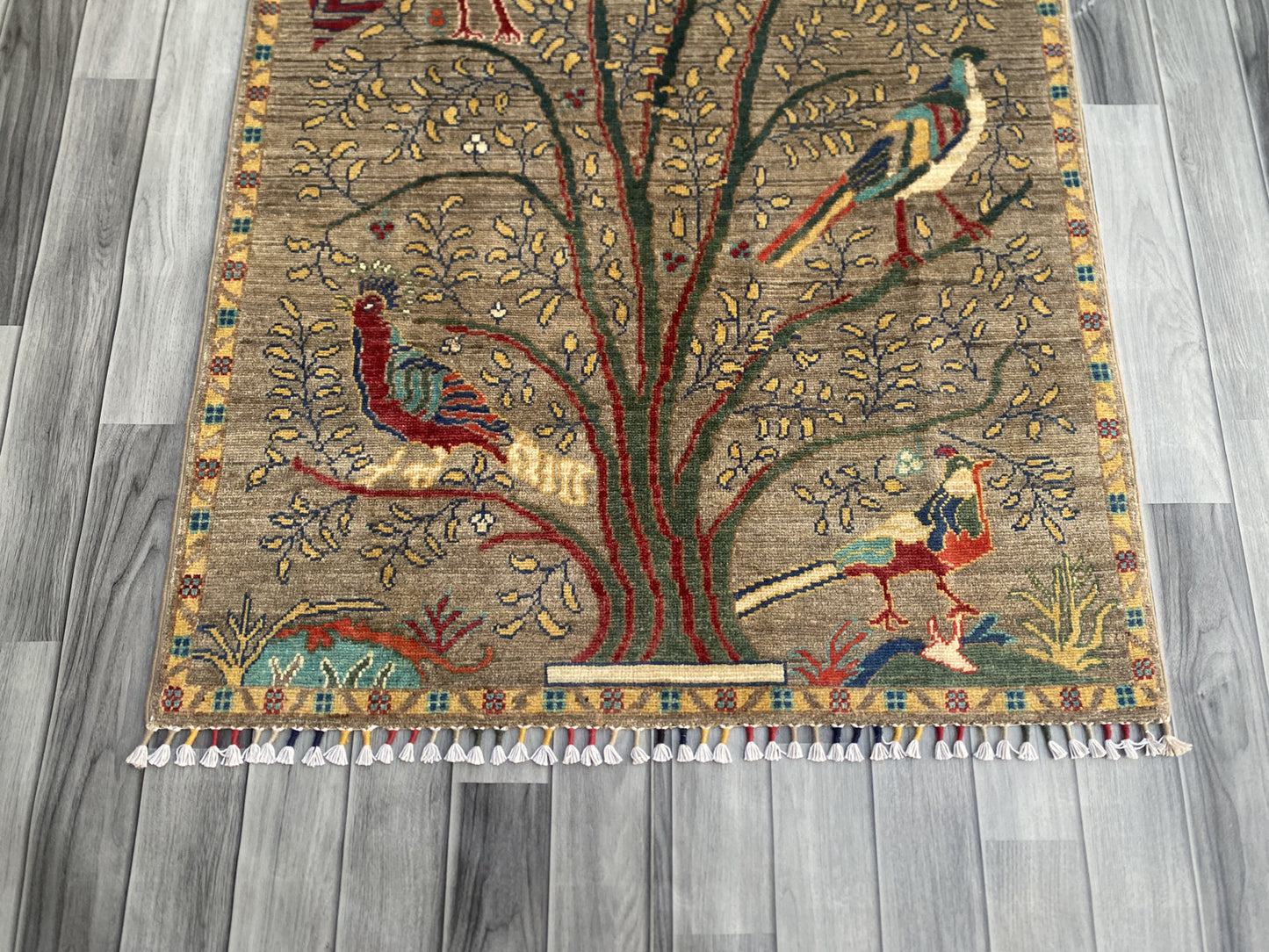 Handmade Chobi Pictorial Wool Rug  ( 148 CM x 98 CM ) SK#1364