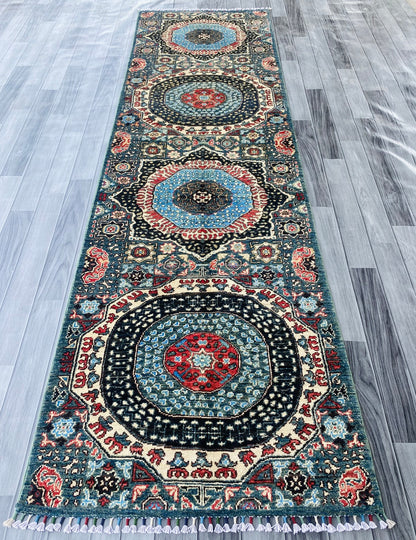 Handmade Afghan Chobi Hallway Runner Rug 300 CM x 85 CM ( SS#34 )
