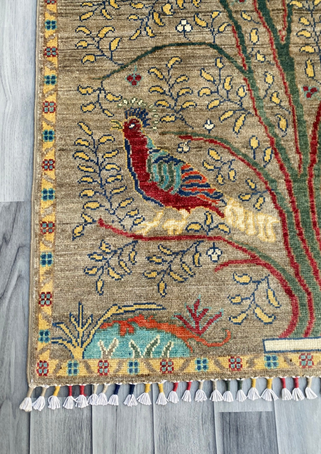 Handmade Chobi Pictorial Wool Rug  ( 148 CM x 98 CM ) SK#1364