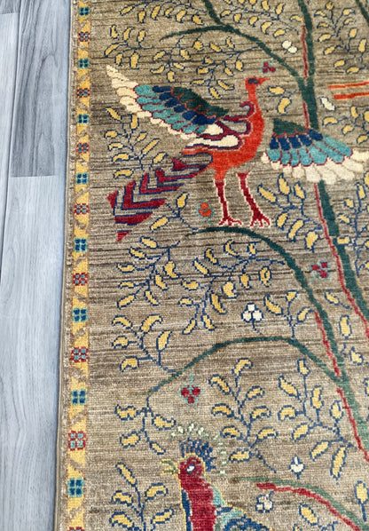 Handmade Chobi Pictorial Wool Rug  ( 148 CM x 98 CM ) SK#1364