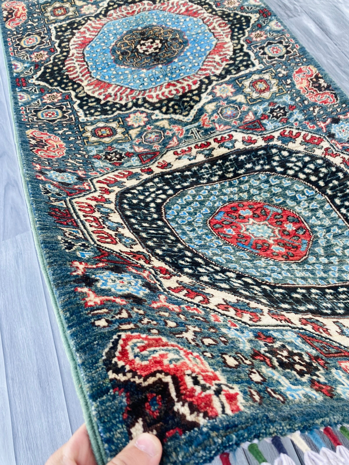 Handmade Afghan Chobi Hallway Runner Rug 300 CM x 85 CM ( SS#34 )