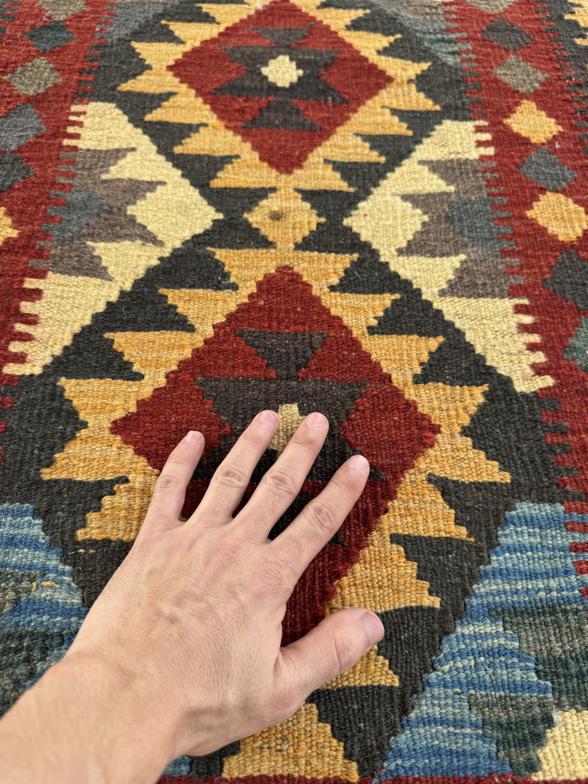 Handmade Afghan Kilim Rug 91 CM x 62 CM Sk#1471