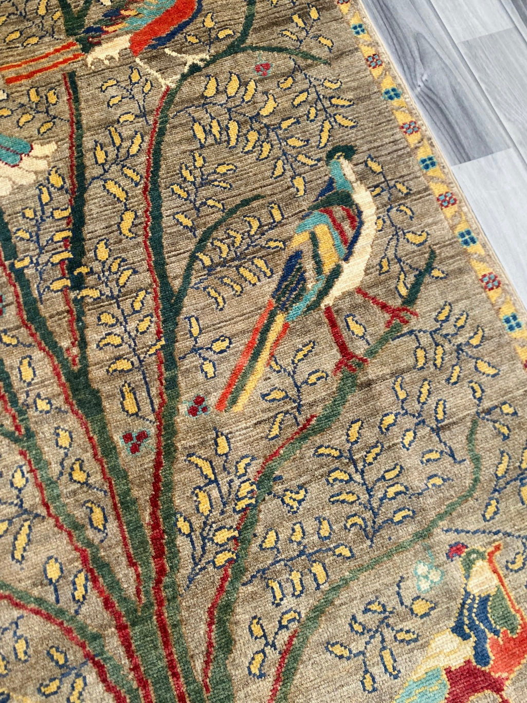 Handmade Chobi Pictorial Wool Rug  ( 148 CM x 98 CM ) SK#1364