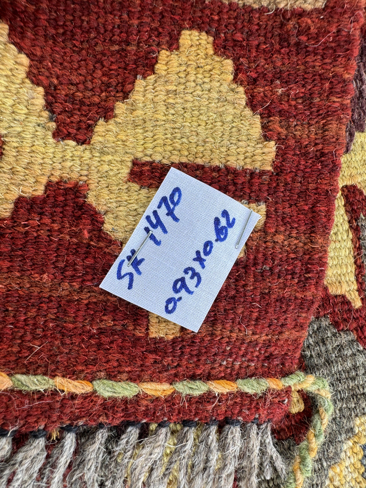 Handmade Afghan Kilim Rug 93 CM x 62 CM Sk#1470